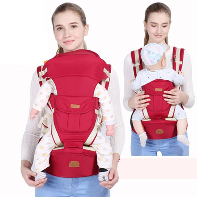 Newborn Ergonomic Baby Carrier Backpack, with Hip-seat Carrier, Front Facing, and Ergonomic Kangaroo Baby Wrap Sling.