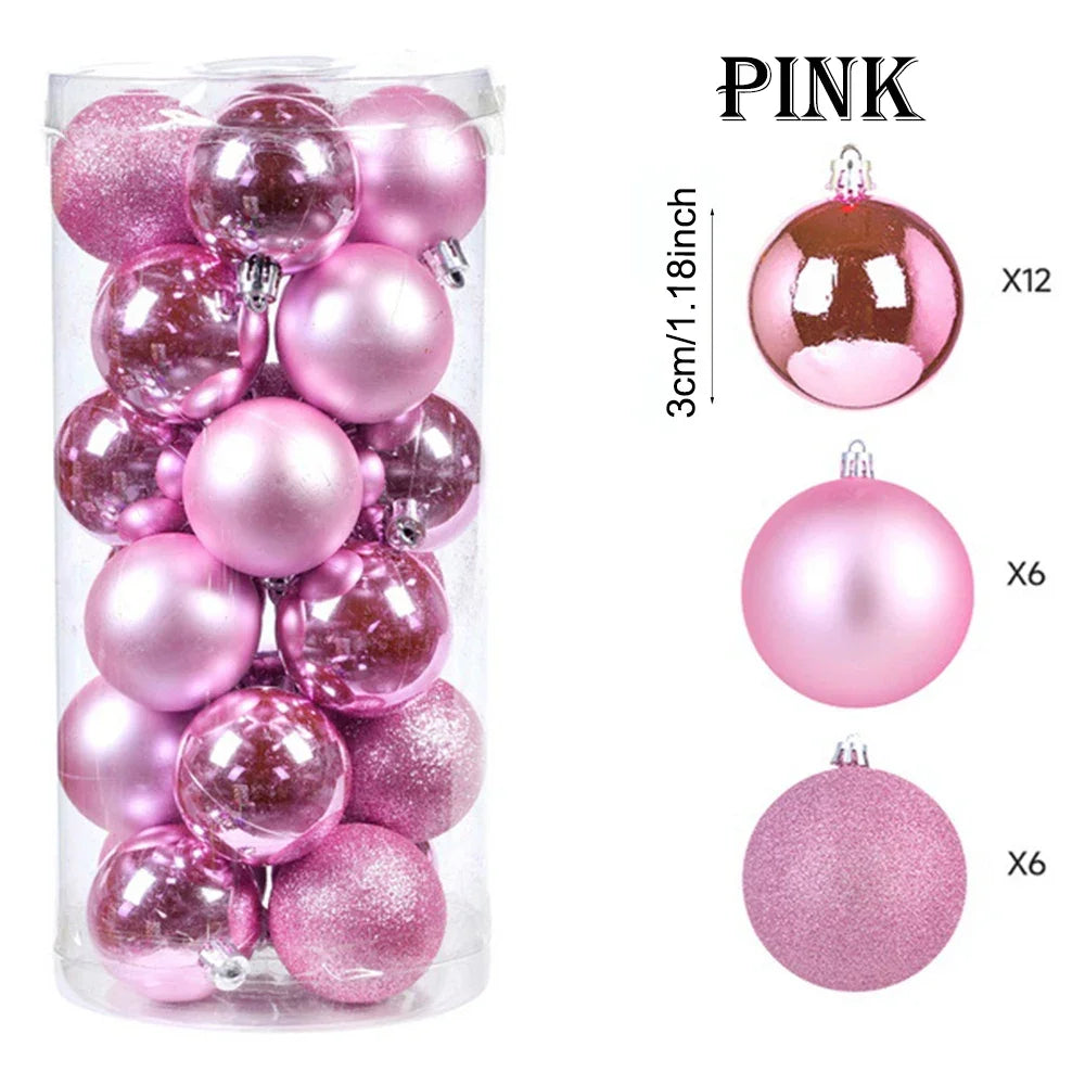24pcs Decorative Glitter Balls.