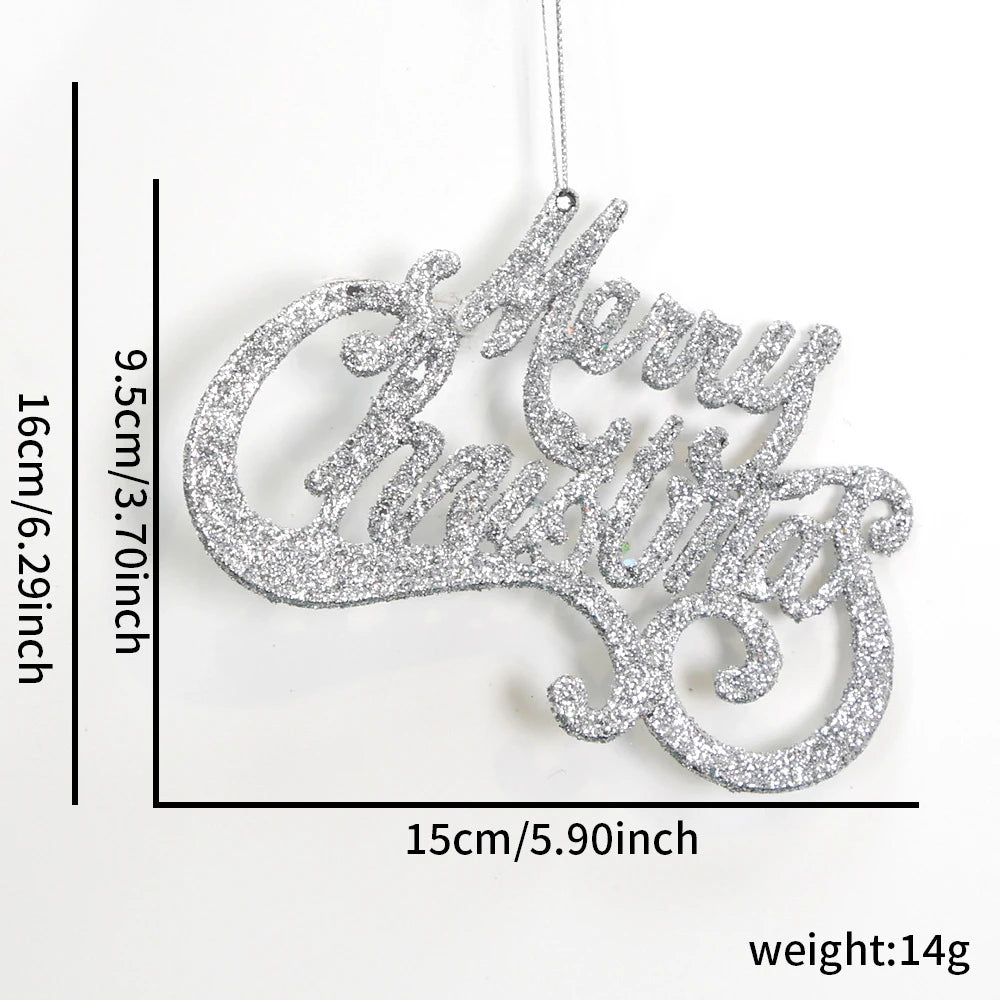 Christmas Tree Decoration Pendants, Merry Christmas Letter Ornaments.