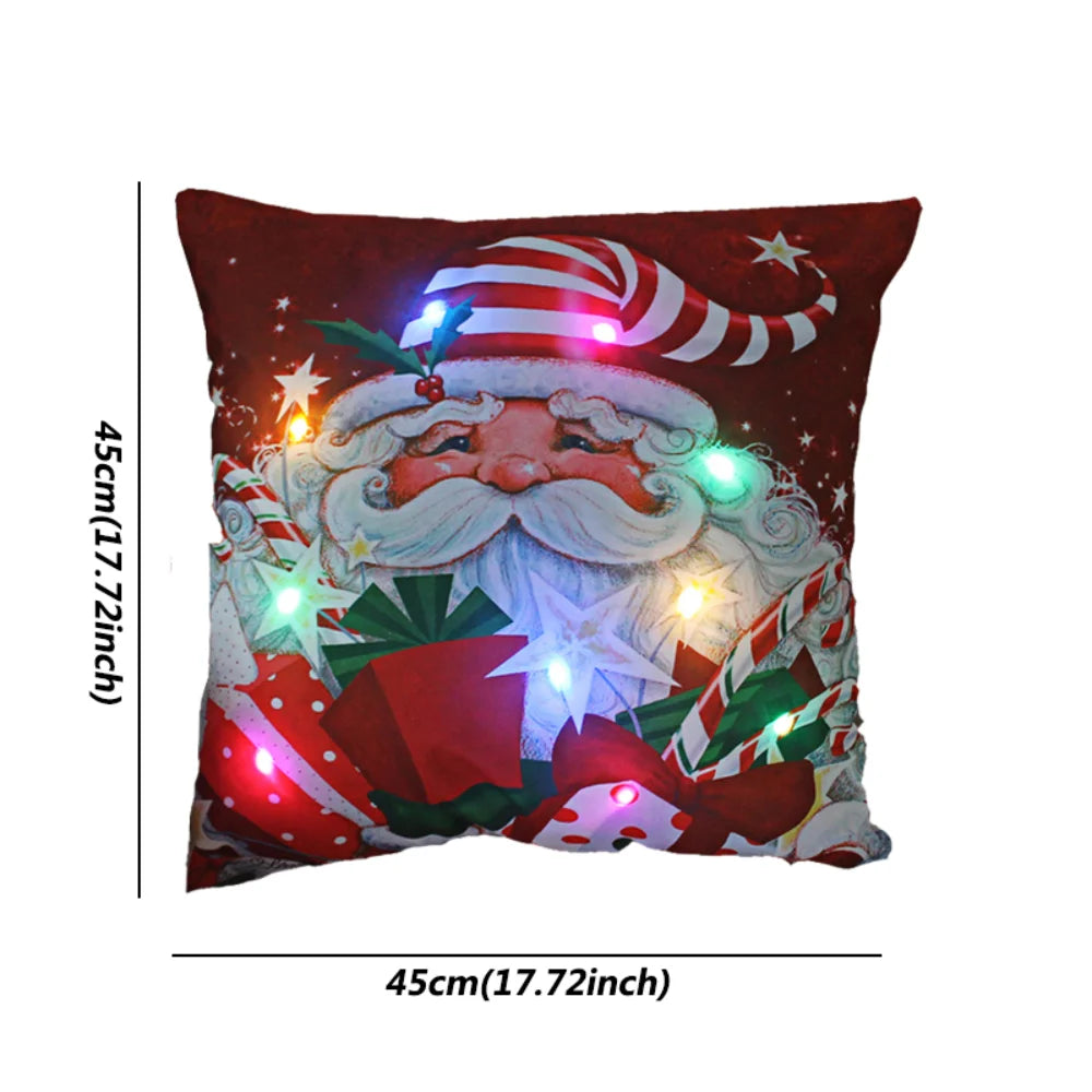 LED cushion cover, Christmas- themed . 45x45cm.