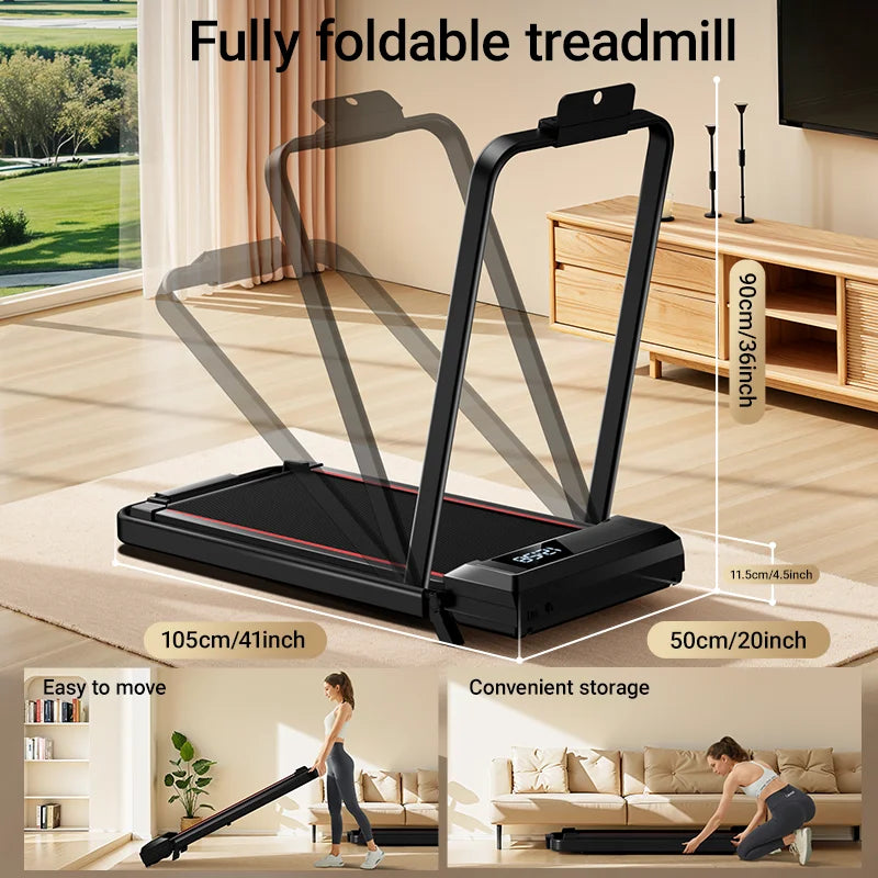 Walking Pad Treadmill: Incline, Under-Desk, Diamond Belt, Lightweight, LED Display.