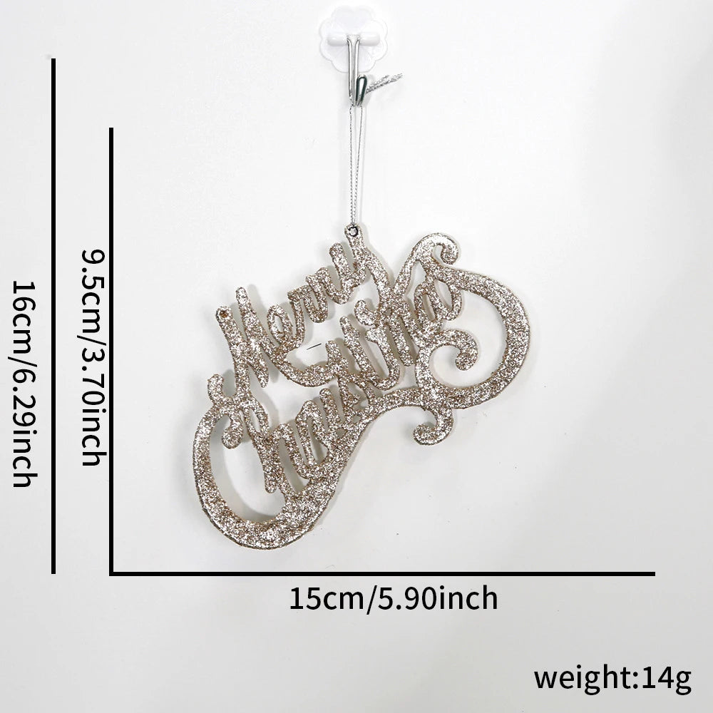 Christmas Tree Decoration Pendants, Merry Christmas Letter Ornaments.