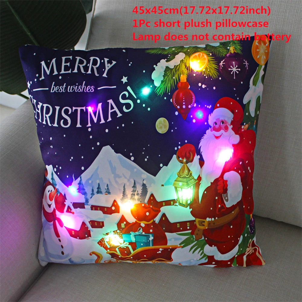 LED cushion cover, Christmas- themed . 45x45cm.