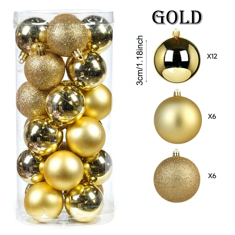24pcs Decorative Glitter Balls.