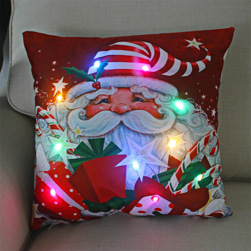 LED cushion cover, Christmas- themed . 45x45cm.