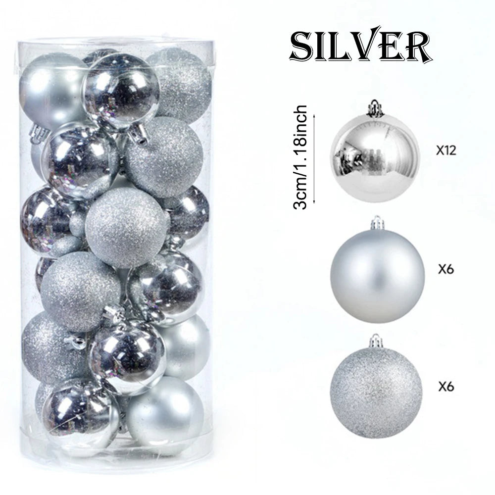 24pcs Decorative Glitter Balls.