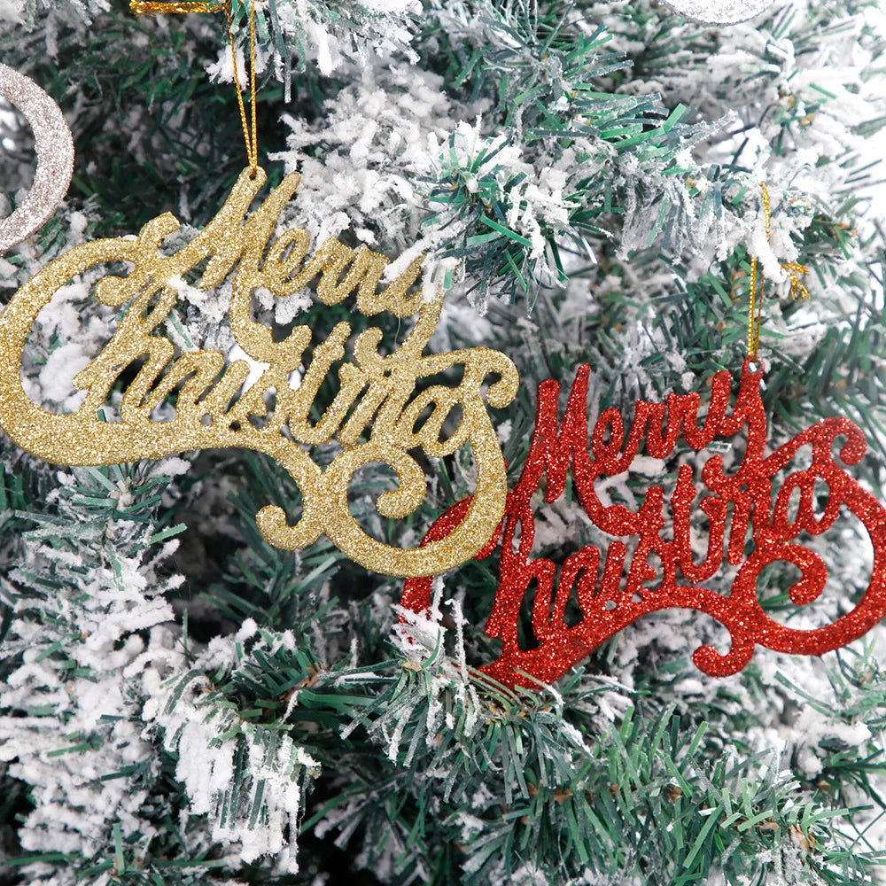 Christmas Tree Decoration Pendants, Merry Christmas Letter Ornaments.