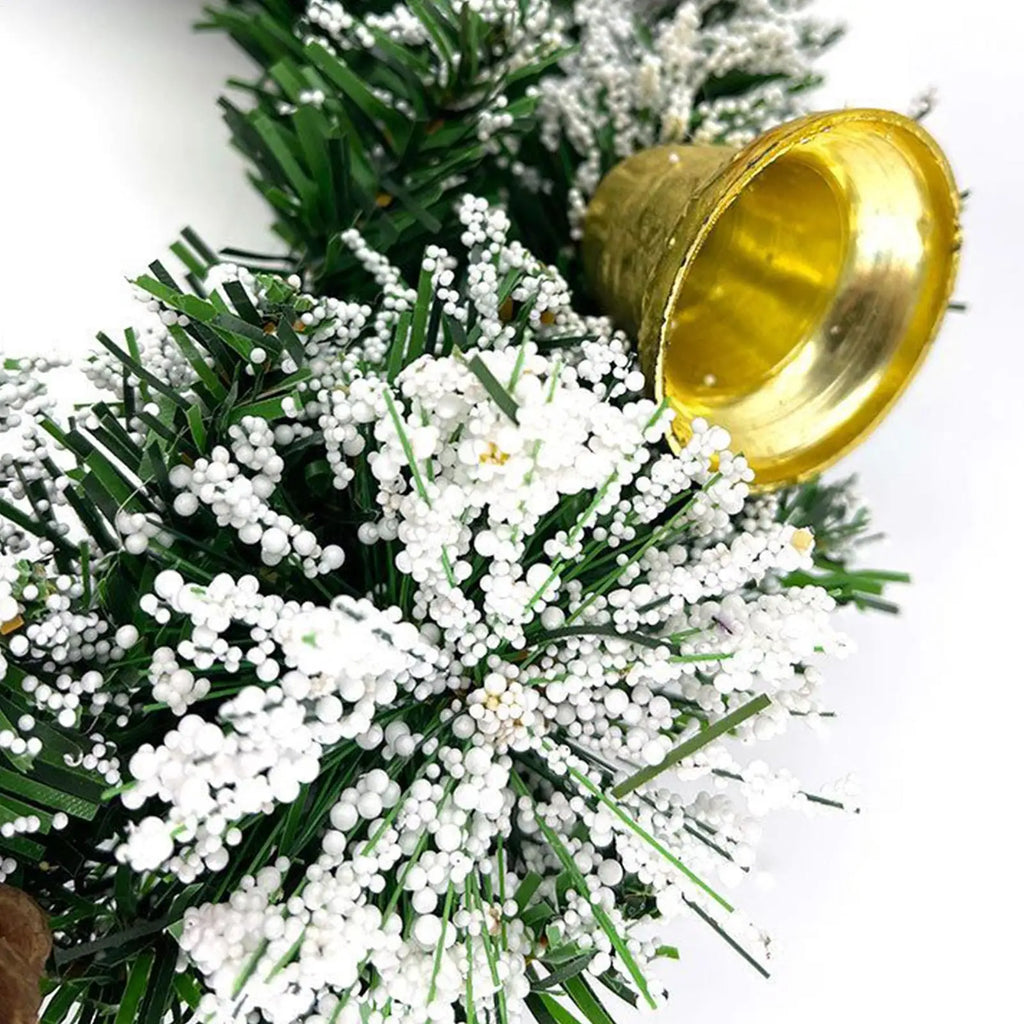 Christmas Wreath with Berries, Bow Bells Artificial Greenery.