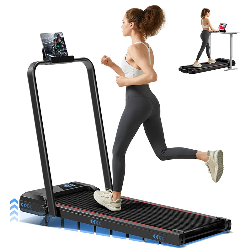 Walking Pad Treadmill: Incline, Under-Desk, Diamond Belt, Lightweight, LED Display.