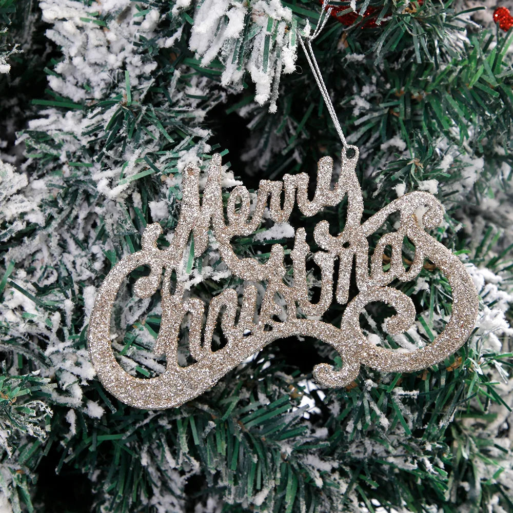 Christmas Tree Decoration Pendants, Merry Christmas Letter Ornaments.