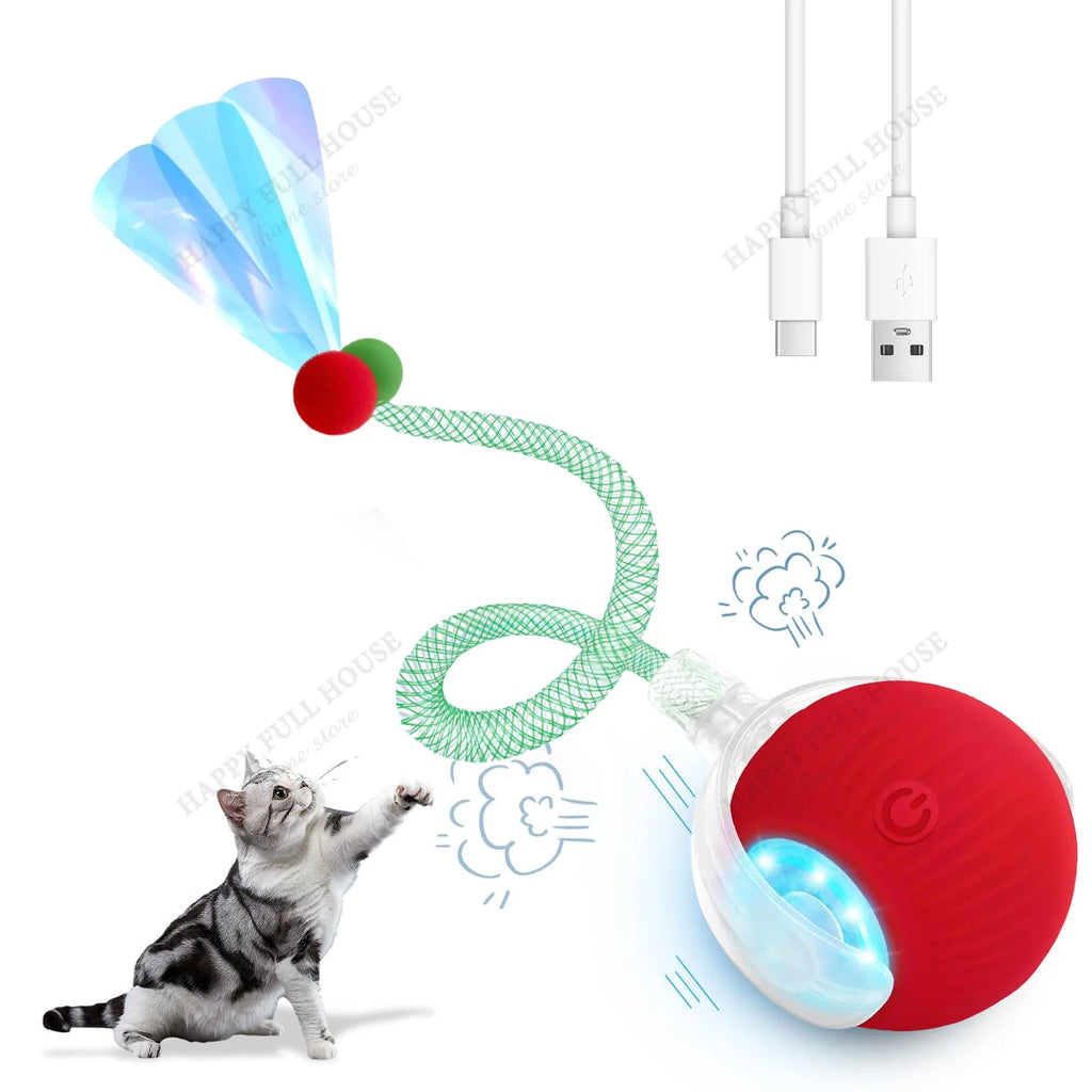 Cat Toys. Interactive with 3 Play Modes, Automatic Cat Toys, Electric Moving Ball for Indoor Bored Kitten & Adult Cats.