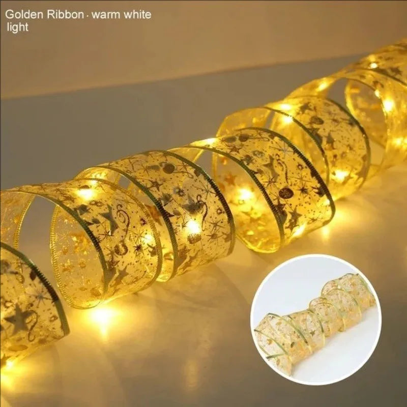 Blue Artificial Flowers Christmas Tree Decoration: Glitter Star Light, Berries, Snowflakes and Bow.