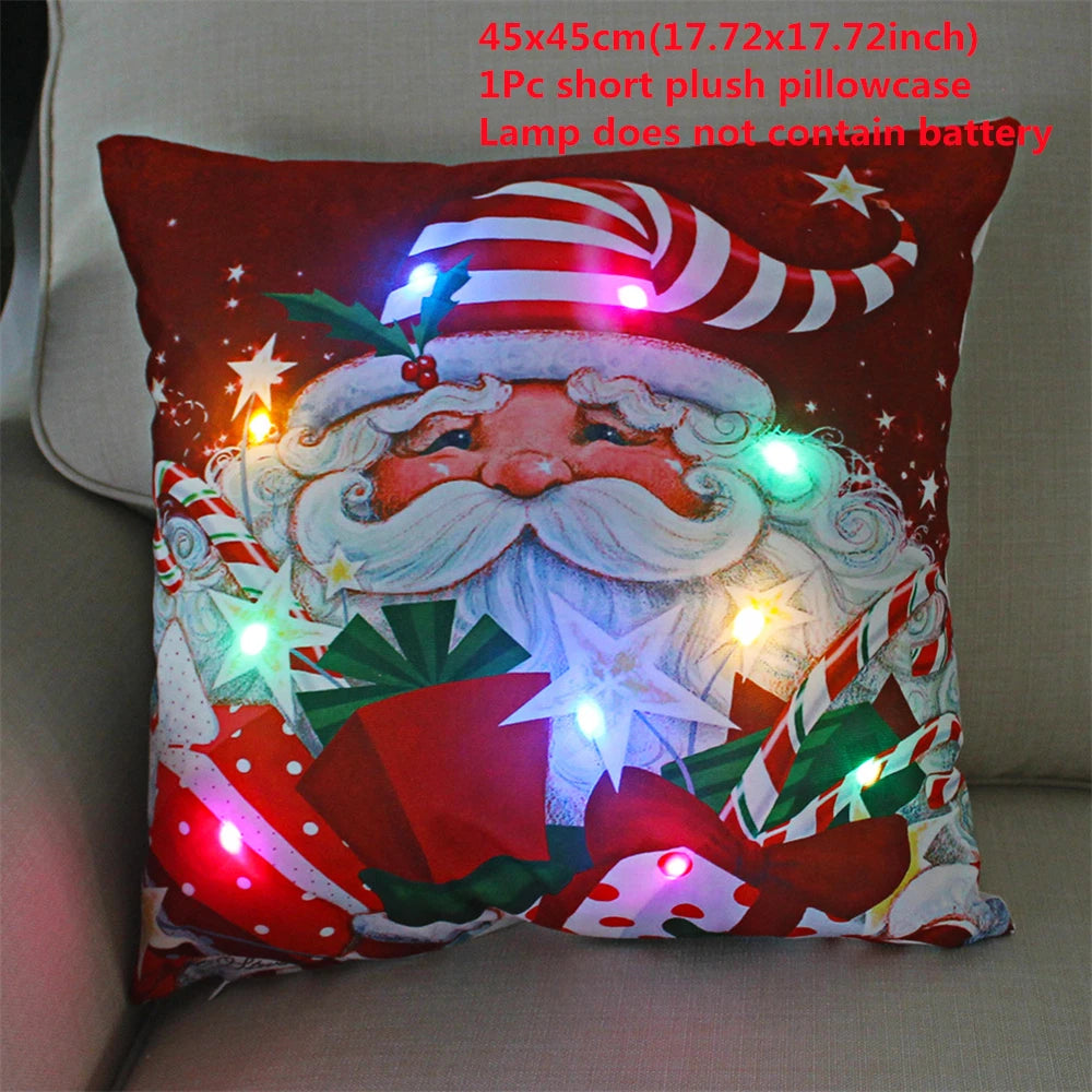 LED cushion cover, Christmas- themed . 45x45cm.