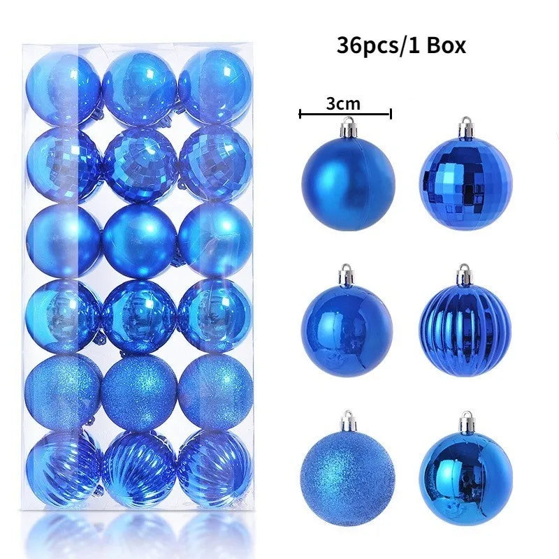Blue Artificial Flowers Christmas Tree Decoration: Glitter Star Light, Berries, Snowflakes and Bow.