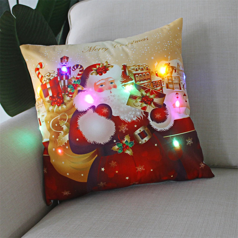 LED cushion cover, Christmas- themed . 45x45cm.