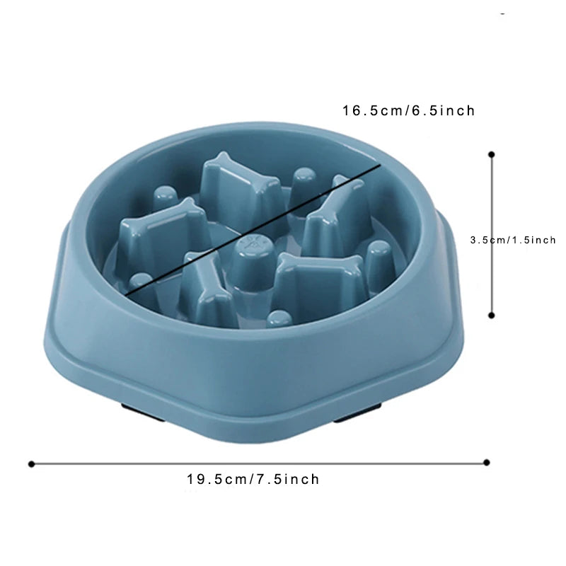 Slow Feeder Dog Bowl. Anti-choking Puppy Food Bowl. Anti-slip Pet Slow Eating Dog Dishes. Puzzle Feeders for Dogs. Small/ Medium size.