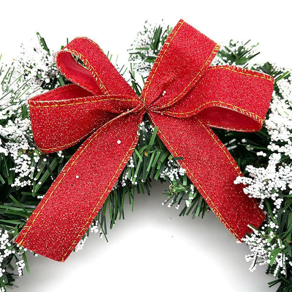 Christmas Wreath with Berries, Bow Bells Artificial Greenery.