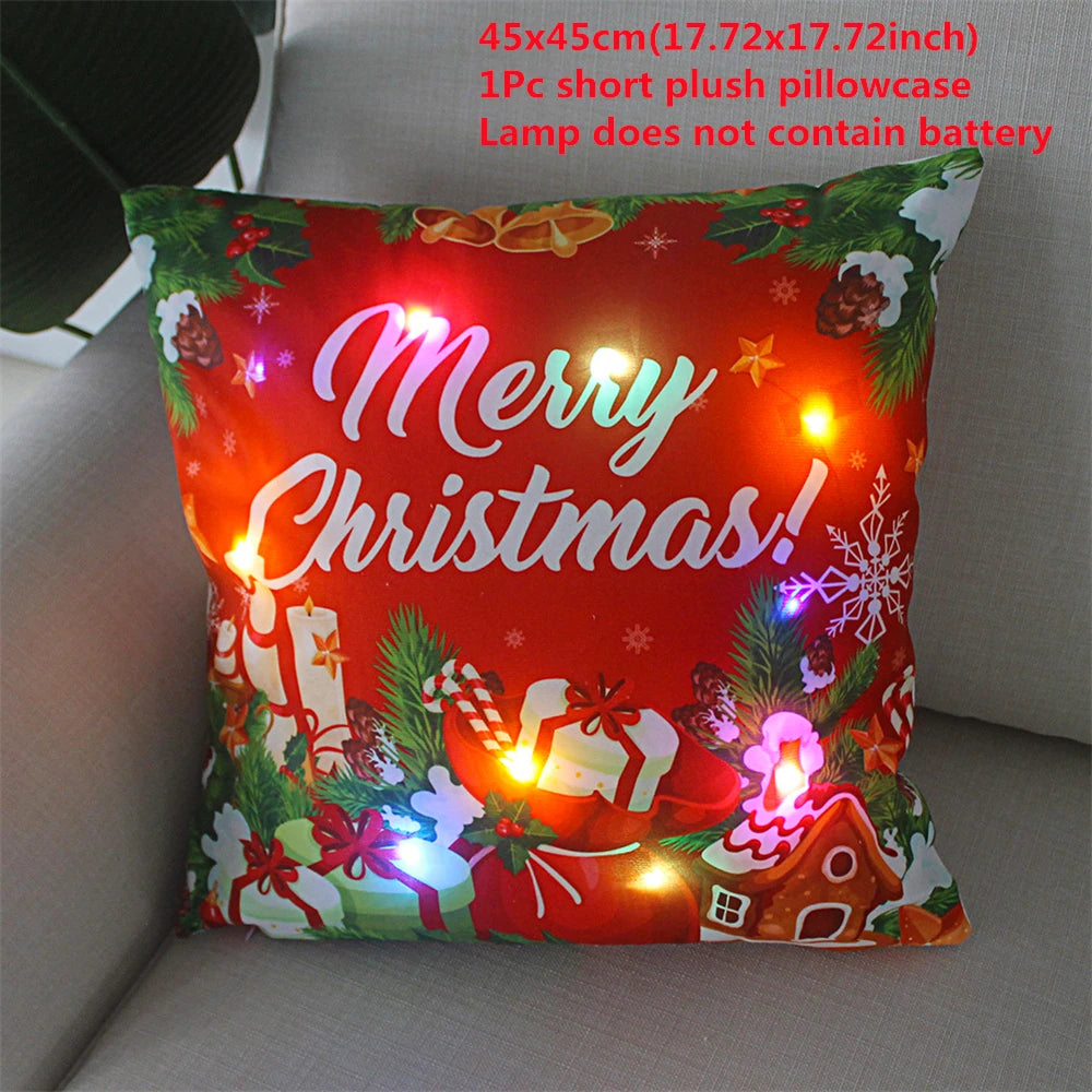LED cushion cover, Christmas- themed . 45x45cm.