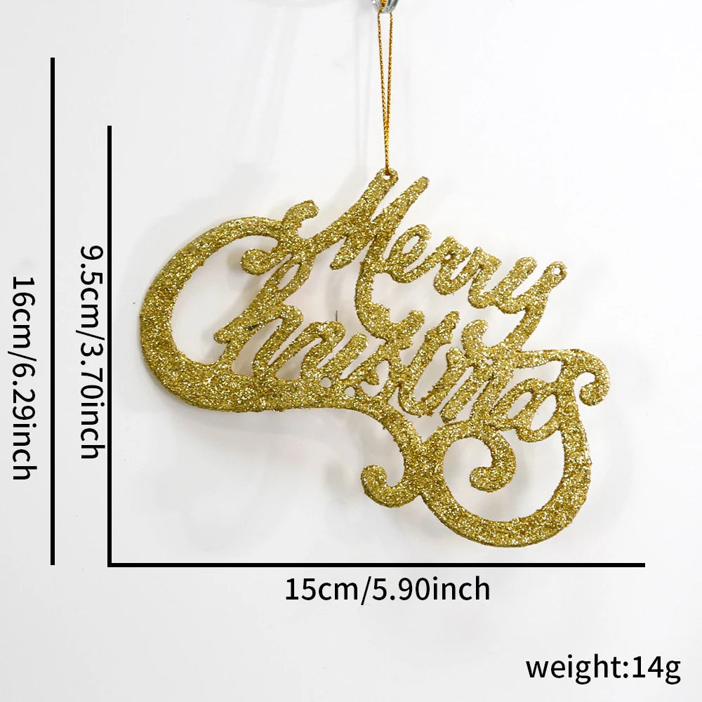 Christmas Tree Decoration Pendants, Merry Christmas Letter Ornaments.