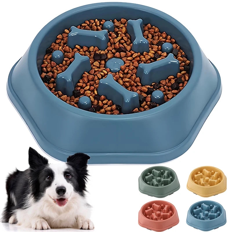 Slow Feeder Dog Bowl. Anti-choking Puppy Food Bowl. Anti-slip Pet Slow Eating Dog Dishes. Puzzle Feeders for Dogs. Small/ Medium size.