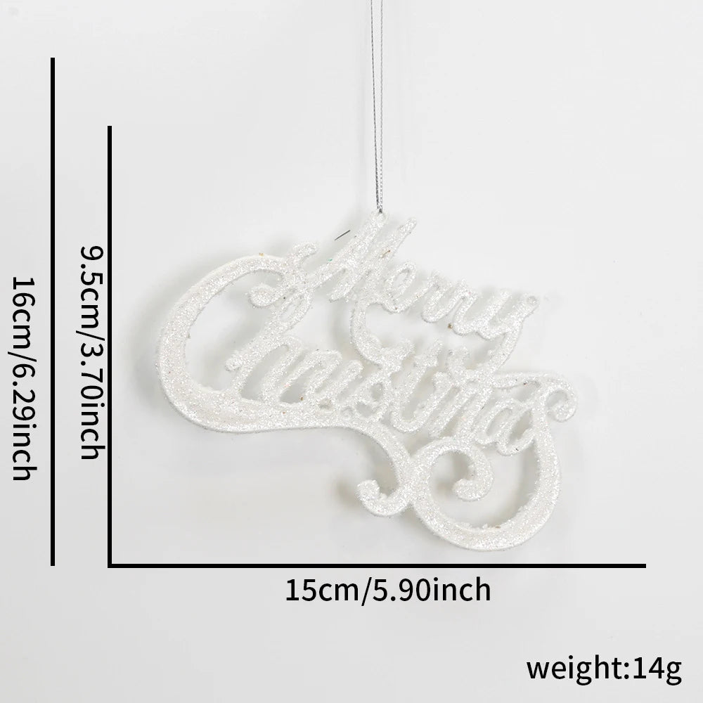 Christmas Tree Decoration Pendants, Merry Christmas Letter Ornaments.