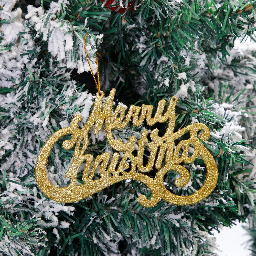 Christmas Tree Decoration Pendants, Merry Christmas Letter Ornaments.