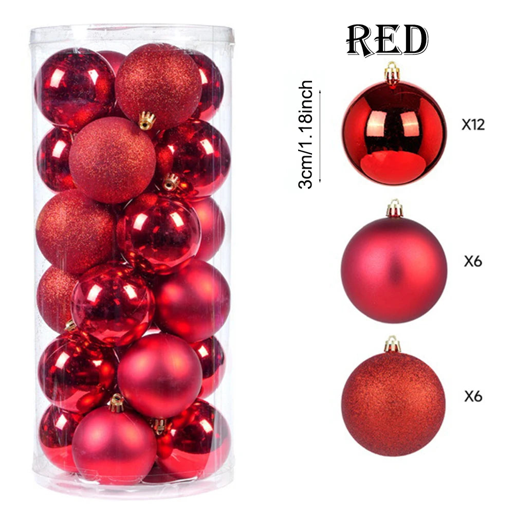 24pcs Decorative Glitter Balls.