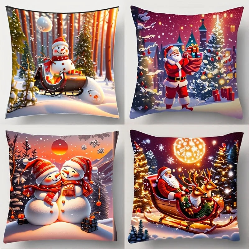 Disney Christmas theme four-piece pillowcase.