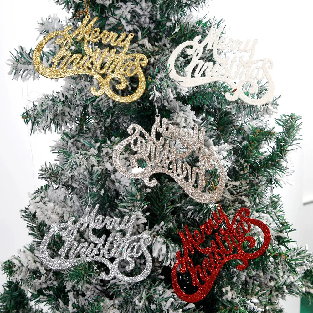 Christmas Tree Decoration Pendants, Merry Christmas Letter Ornaments.