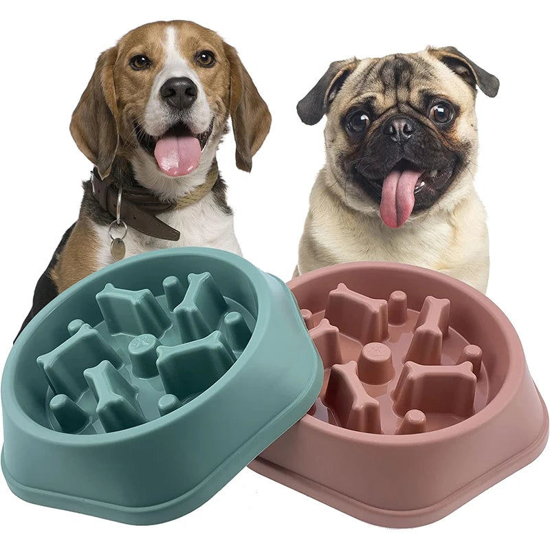 Slow Feeder Dog Bowl. Anti-choking Puppy Food Bowl. Anti-slip Pet Slow Eating Dog Dishes. Puzzle Feeders for Dogs. Small/ Medium size.