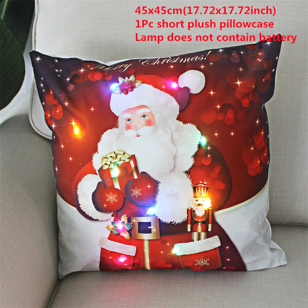 LED cushion cover, Christmas- themed . 45x45cm.
