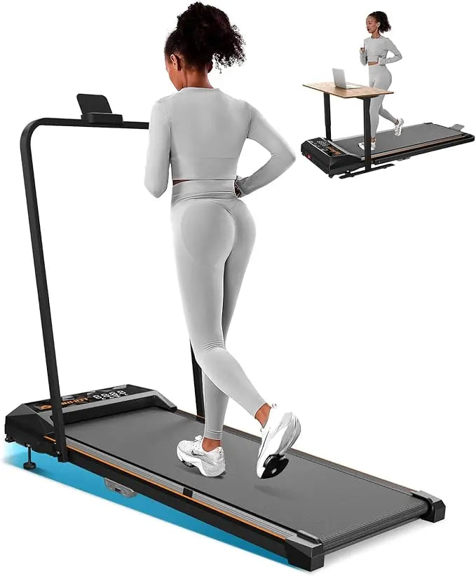 Portable Walking Pad with Incline, 4 in 1 Under Desk Treadmill for Walking and Jogging, with Remote Control.